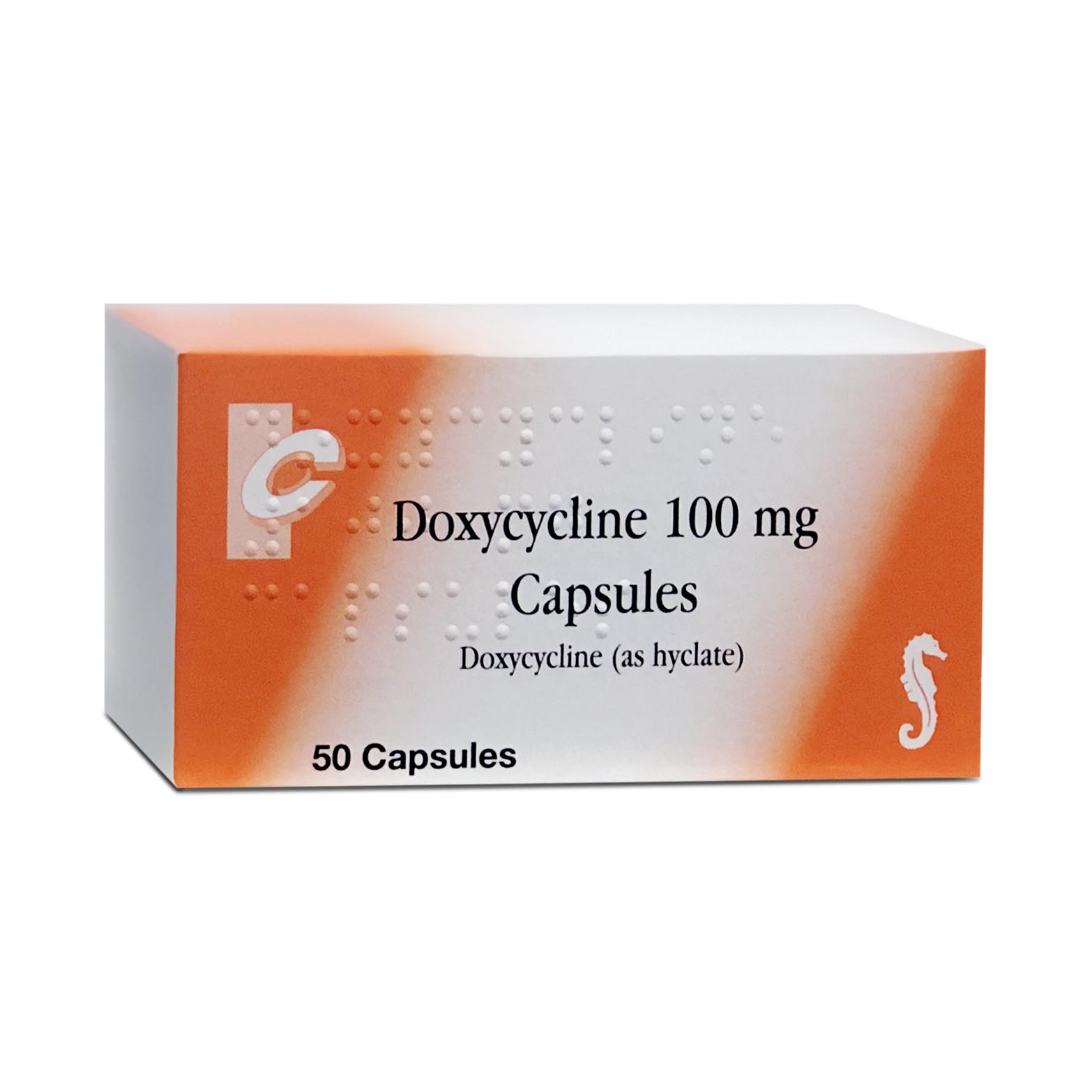 Doxycycline 100mg 50 capsules Chanel (orange box)